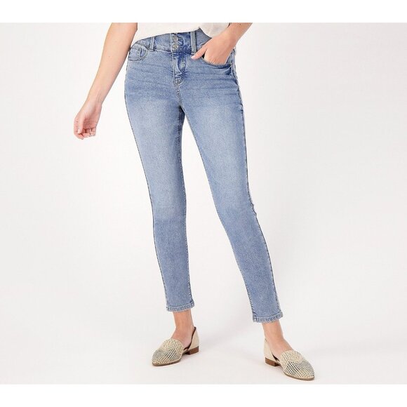 Laurie Felt Tall Silky Denim Curve‎ Ankle Skinny Jeans Size 5XT Light A563885 - Picture 1 of 6